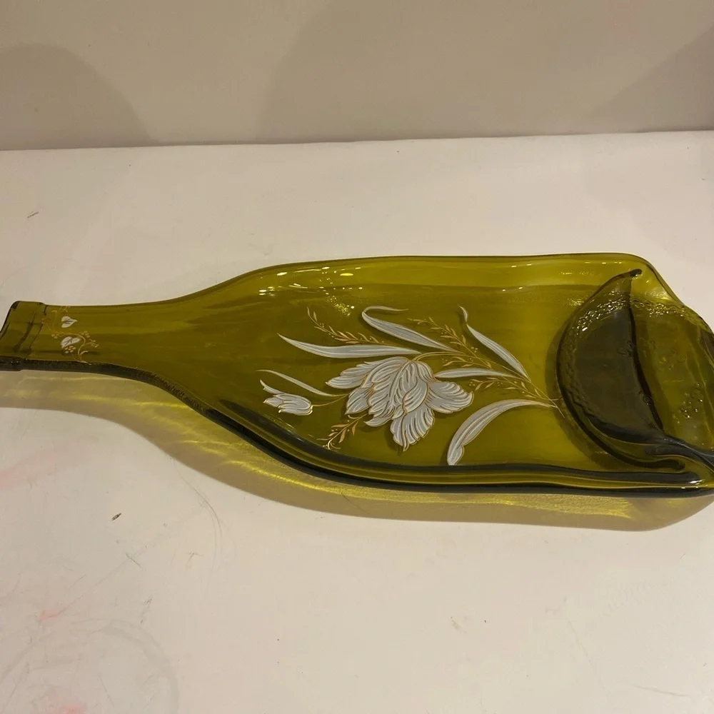 Melted Glass Bottle Spoon Rest (FV)